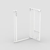 HioHa Baby Safety Gate, Extra Wide Dog Gate with Cat Door from 29.5in to 48.8in, Auto Close Easy Walk Thru Pet Gate, Pressure Mounted & Dual-Lock Design for Stairs, Doorway, House