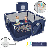 HioHa Baby Playpen, Baby Playard with Basketball Hoop, Portable Play Yard Baby Fences for Infant Toddler