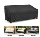 LCGOD Patio Sofa Cover Waterproof, 3-Seater Deep Lounge Loveseat Cover, Lawn Patio Furniture Cover, Heavy Duty Outdoor Couch Cover with Handle, 82.6" W x 39" D x 28" H