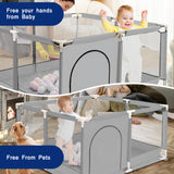 HioHa Baby Playpen, Outdoor Play Yard, Portable Play Yard 4-Panel- Baby Safety Playpen for Infant Toddler