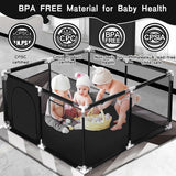 HioHa Baby Playpen, Baby Playard with Basketball Hoop, Portable Play Yard Baby Fences for Infant Toddler (SWBP4)