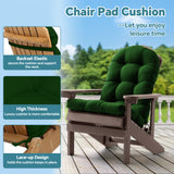 HioHa Adirondack Chair Cushion, Patio Chair Cushion with Ties 49x20x4.8 Inch, Indoor/Outdoor Rocking Chair Cushion with Sunproof Waterproof and Fade-Resistant(Green, 2pcs)