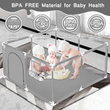 HioHa Baby Playpen, Baby Playard with Basketball Hoop, Portable Play Yard Baby Fences for Infant Toddler