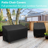 LCGOD Patio Sofa Cover Waterproof, Outdoor 2-Seater Loveseat Cover, Lawn Patio Furniture Cover, Heavy Duty Outdoor Couch Cover with Handle, 58" W x 40" D x 31" H