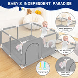 HioHa Baby Playpen, Outdoor Play Yard, Portable Play Yard 4-Panel- Baby Safety Playpen for Infant Toddler