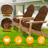 HioHa Adirondack Chair Cushion, 49x20x4.8 inch Patio Chair Cushion with Ties, Rocking Chair Cushion Indoor/Outdoor with Sunproof Waterproof and Fade-Resistant(Brown, 2pc)