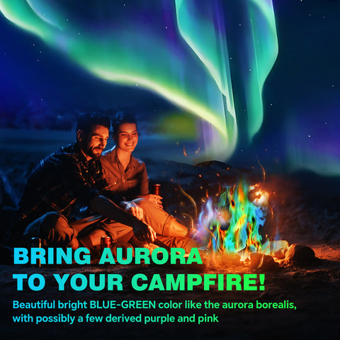 LCGOD Fire Color Changing Packets Fire Pit, Environmental Kraft Packaged Magical Aurora for Camping, Halloween, Outdoor Indoor Fireplace(24PCS)