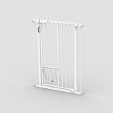 HioHa Baby Safety Gate, Extra Wide Dog Gate with Cat Door from 29.5in to 48.8in, Auto Close Easy Walk Thru Pet Gate, Pressure Mounted & Dual-Lock Design for Stairs, Doorway, House